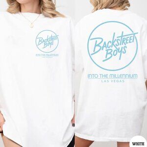 Backstreet Boys Into The Millennium Las Vegas Tour White T-Shirt, BSB Fan Gifts